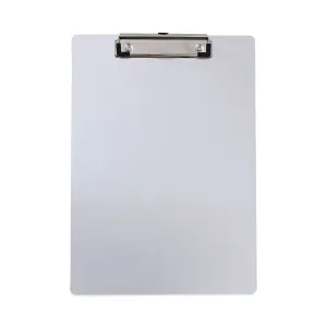 Universal® Aluminum Clipboard with Low Profile Clip, 0.5" Clip Capacity, Holds 8.5 x 11 Sheets, Aluminum