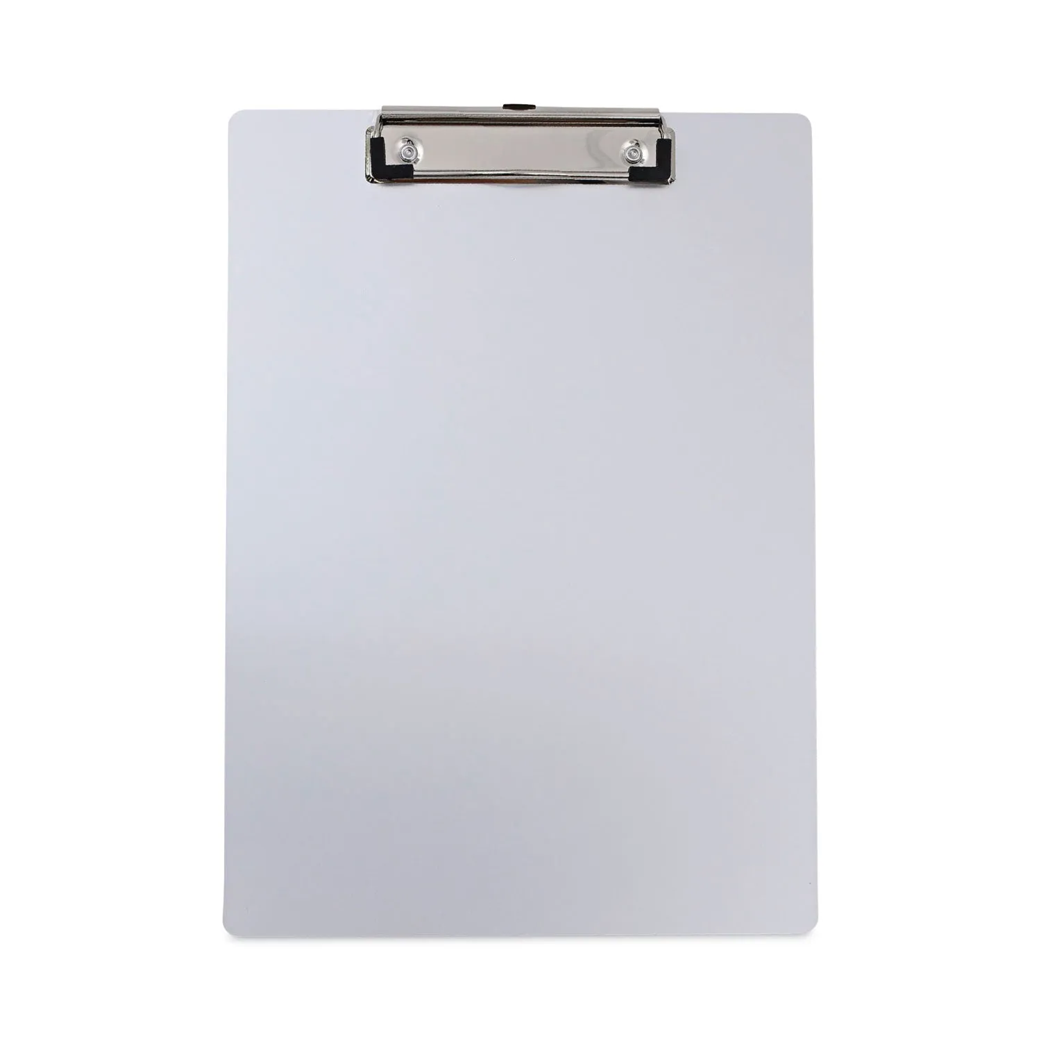 Universal® Aluminum Clipboard with Low Profile Clip, 0.5" Clip Capacity, Holds 8.5 x 11 Sheets, Aluminum