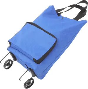 Unomor Tug Bag Reusable Grocery Pouch Grocery Cart on Wheels Shopping Pouch with Wheels Foldable Tey Grocery