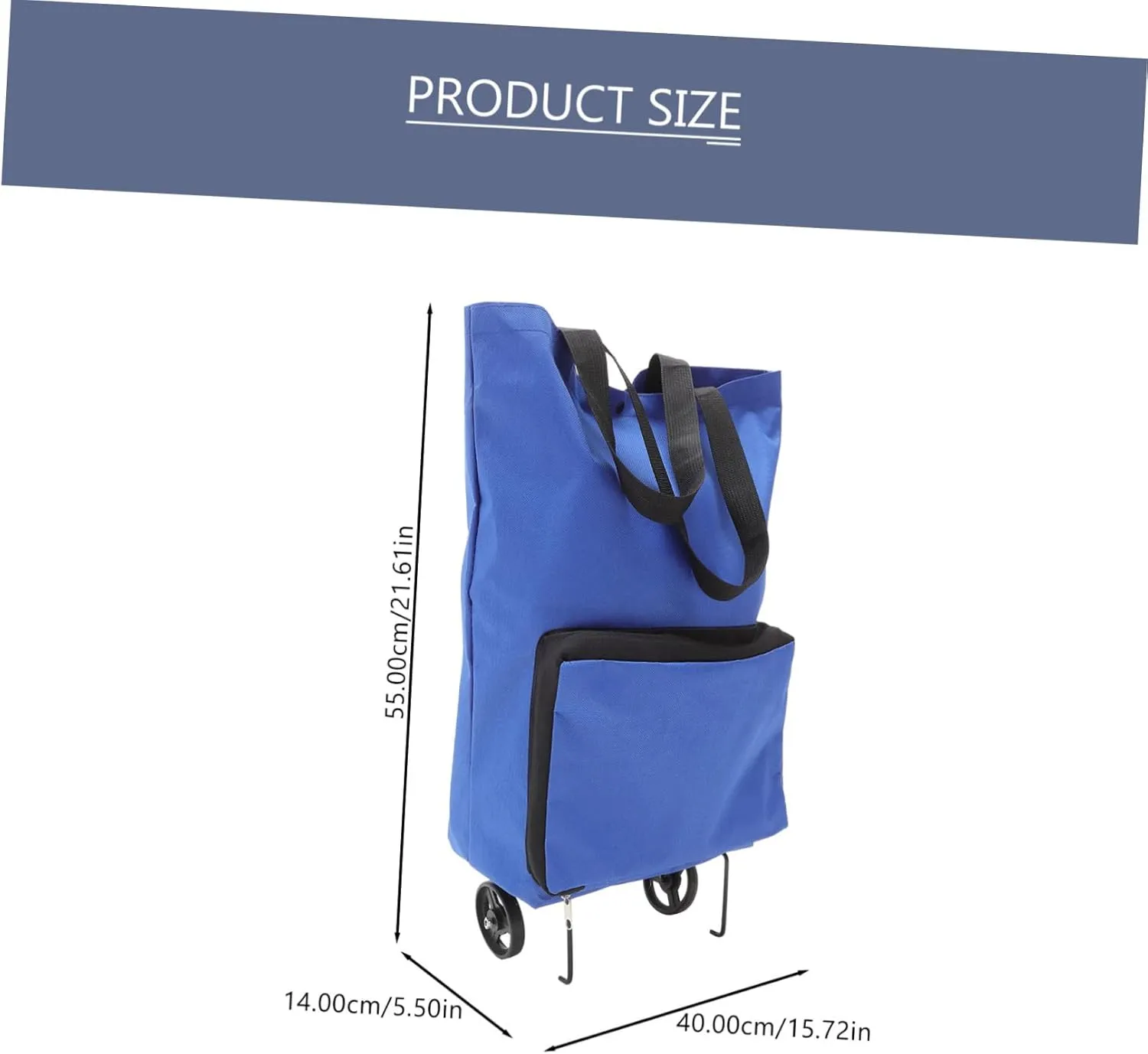 Unomor Tug Bag Reusable Grocery Pouch Grocery Cart on Wheels Shopping Pouch with Wheels Foldable Tey Grocery