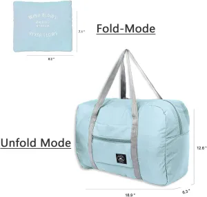 Unova Travel Duffel Bag Light Foldable Nylon Water Resistant Gym Bag Tote Hook onto Luggage