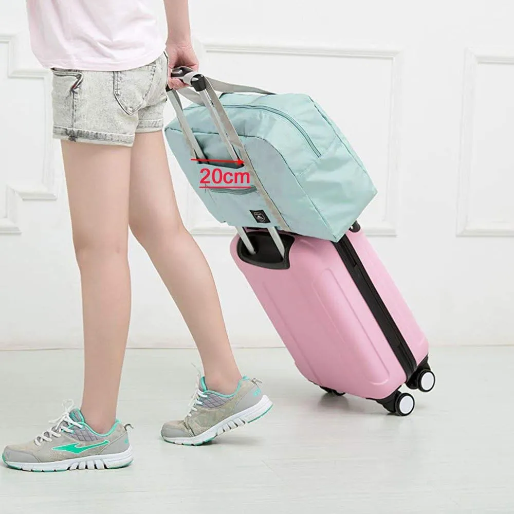 Unova Travel Duffel Bag Light Foldable Nylon Water Resistant Gym Bag Tote Hook onto Luggage
