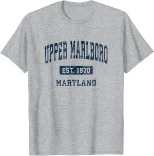 Upper Marlboro Maryland MD Vintage Athletic Sports Design T-Shirt