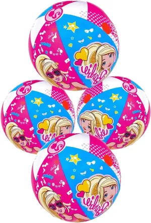 USA Brbie Large Inflatable Beach Balls for Girls -4PACK- Beach Toys for Kids & Teens, Pool Games, Pool Toy 2  (BRBIE-4PK)