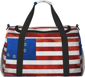 Usa European Union Imperial Flag Travel Duffel Bag Large Foldable Waterproof Overnight Bag For Beach Swim Bags Pool Sports Gym
