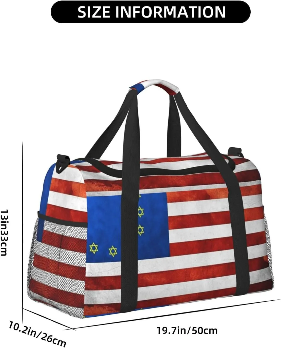 Usa European Union Imperial Flag Travel Duffel Bag Large Foldable Waterproof Overnight Bag For Beach Swim Bags Pool Sports Gym