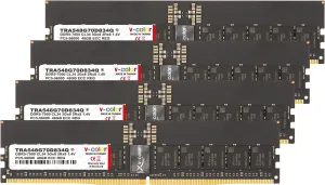 V-Color DDR5 192GB (48GBx4) 7000MHz CL34 3Gx8 2Rx8 OC R-DIMM (Overclocking ECC Registered DIMM) 1.4V Memory Ram for TRX50 Workstation (AMD Expo) (TRA548G70D834Q)