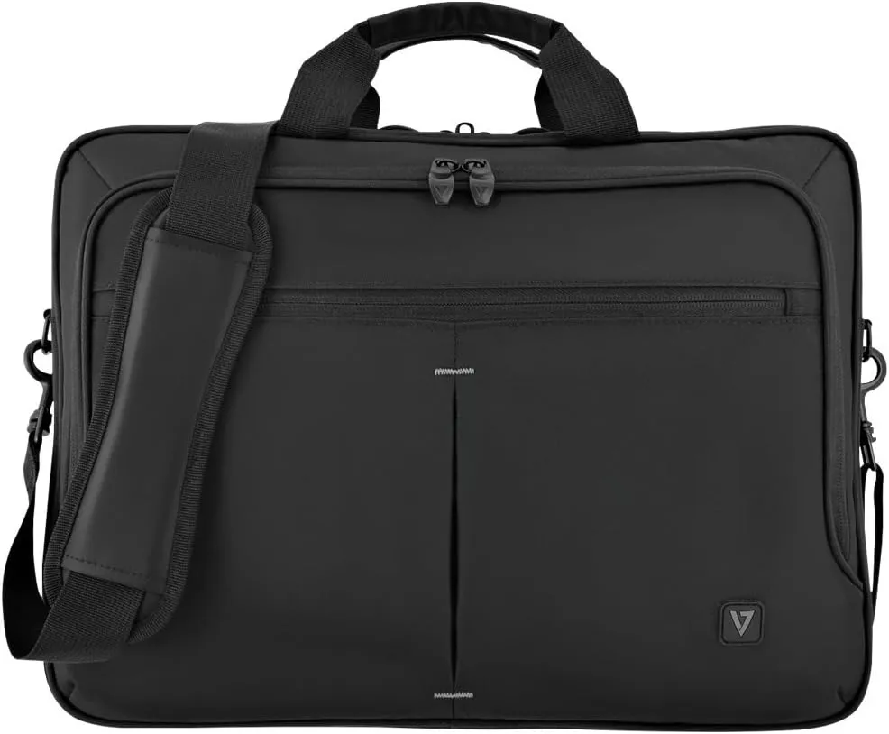 V7 15.6" Urban Traveler Toploading Laptop Case for Business Professionals, College Students and Travelers Made of Water Resistant Polyester - CTPS1-1N