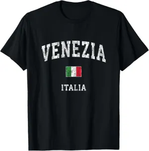 Venezia Italy Italia Vintage Athletic Sports Design T-Shirt