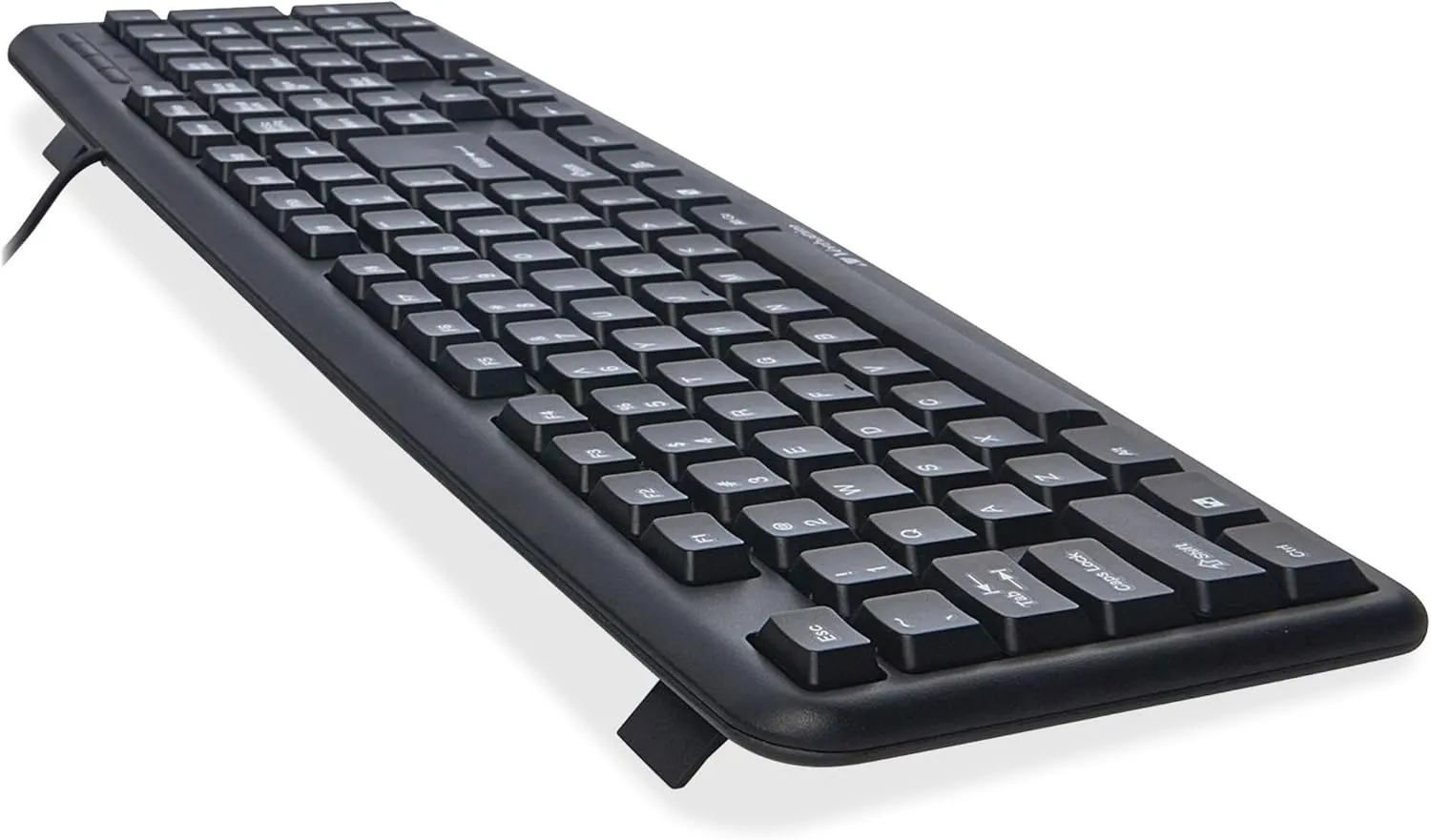 Verbatim Slimline Wired Keyboard and Mouse Combo USB Plug-and-Play Numeric Keypad Adjustable Tilt Legs Optical Corded Mouse Full-Size Computer Keyboard Compatible with PC, Laptop - FFP Packaging Black