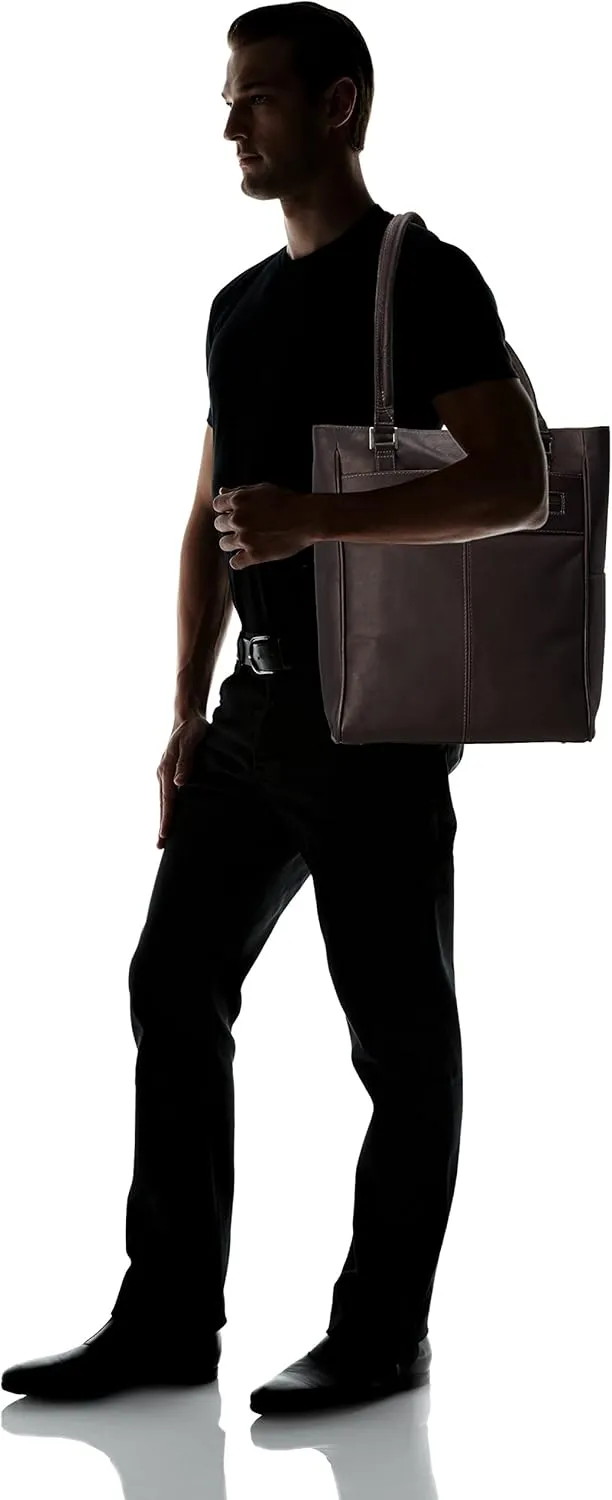 Vertical Laptop Tote, Chocolate, One Size