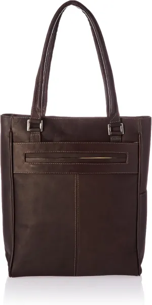 Vertical Laptop Tote, Chocolate, One Size