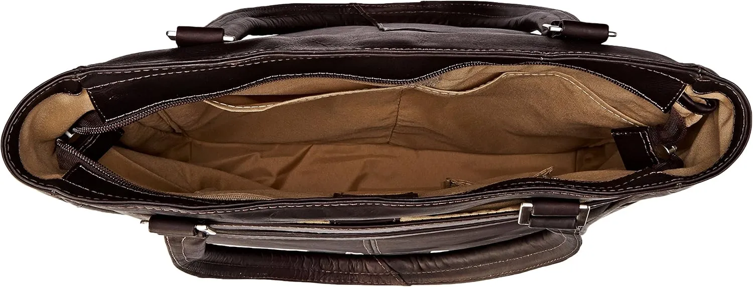 Vertical Laptop Tote, Chocolate, One Size
