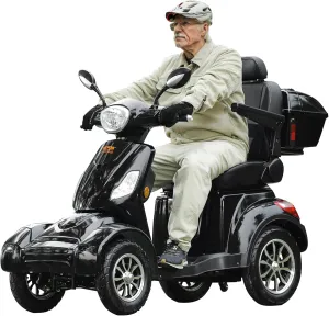 VEVOR Heavy Duty 4-Wheel Mobility Scooters for Seniors & Adults, 500lbs Capacity - 31 Miles 3-Speed Long Range, 800W All Terrain Electric Recreational Scooter Wheelchair with 25° Max Climbing Capacity
