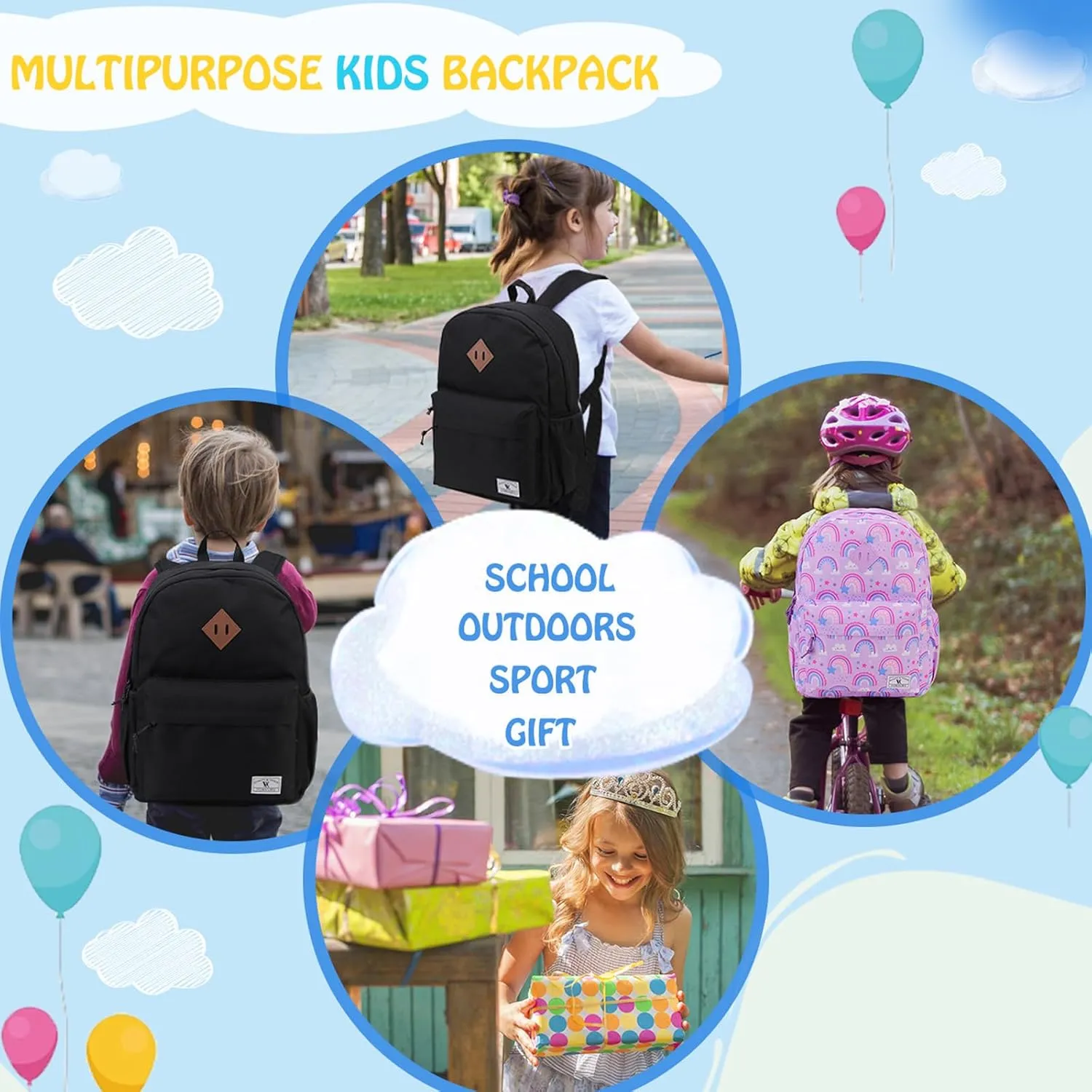VX VONXURY Toddler Backpack for Boys Age 2-6，Small Kids Preschool Book Bag for Kindergarten Girls Fit A4 Folder
