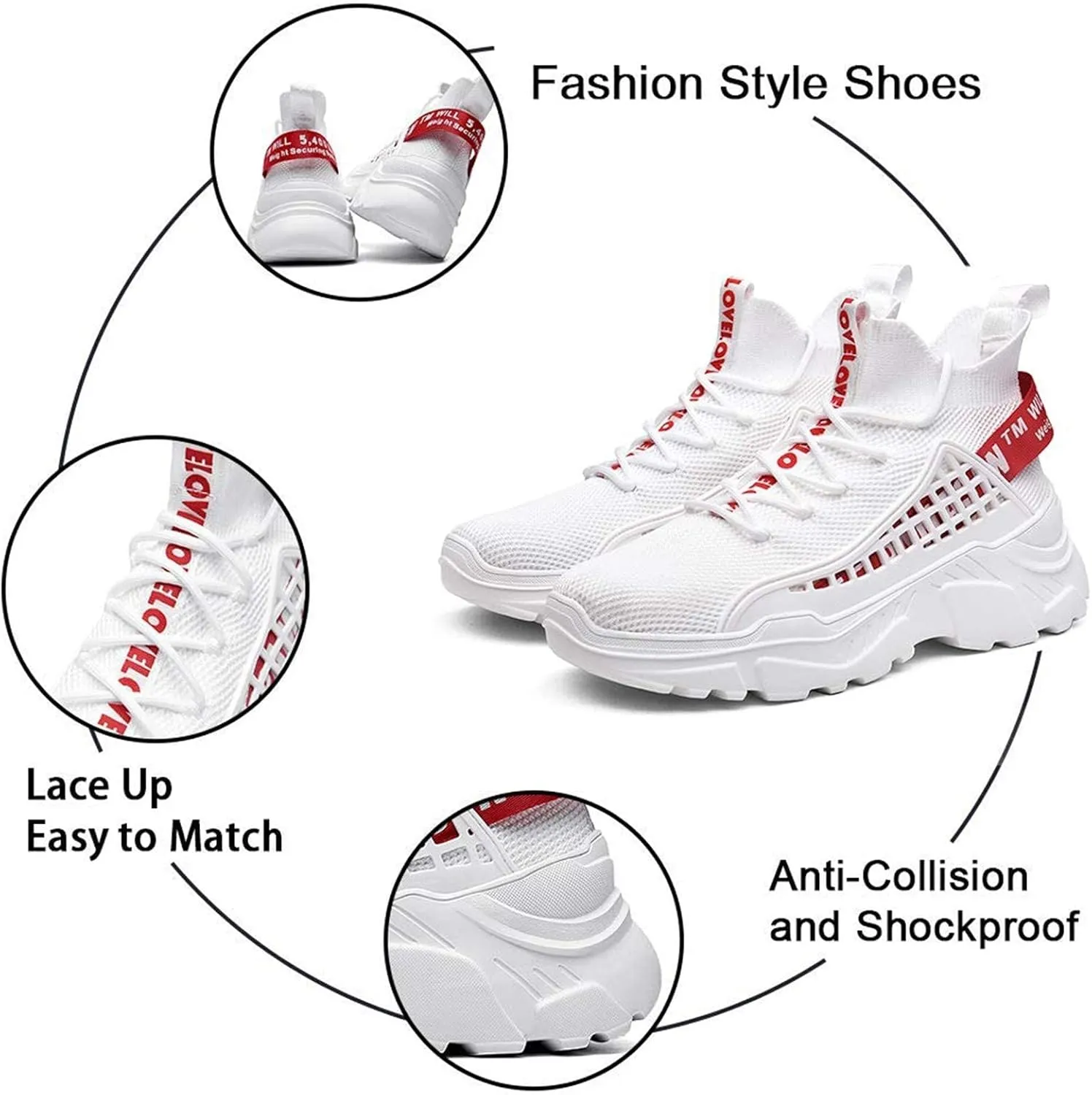 Walking Shoes for Men Fashion Sneakers Athletic Sport Running Casual Tennis Shoe