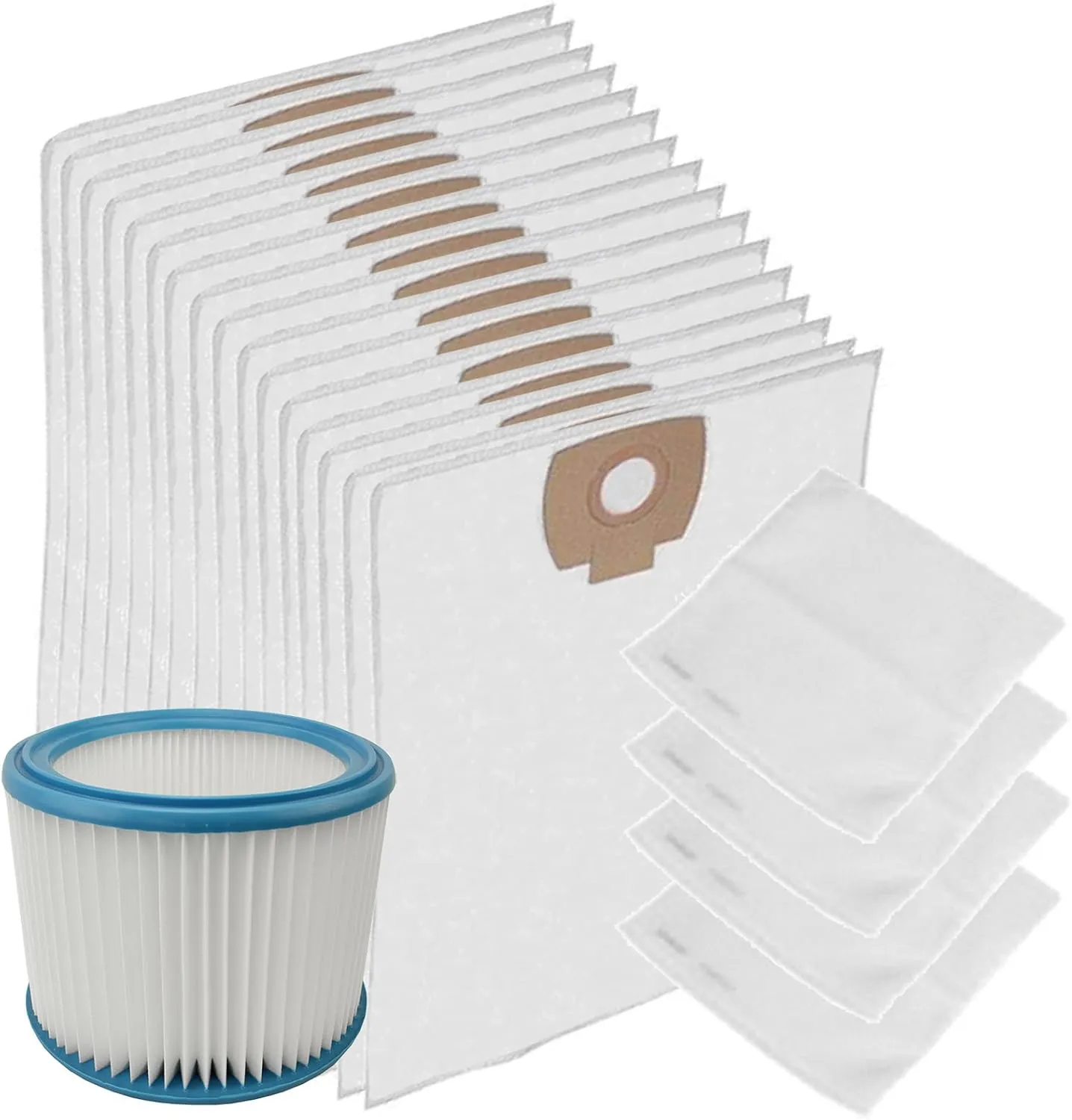 Washable Motor Filter   Wet & Dry Cloth Bags For NILFISK ALTO AERO Vacuum Cleaner (Pack Of 16   Fleece Filter)