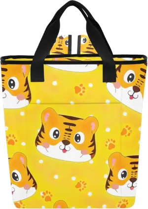 Watercolor Leaves Blue Green White Cooler Bag 36 Cans Soft Cooler Bag Insulated Leak Proof Leakproof Cooling Tote Bag for Lunch