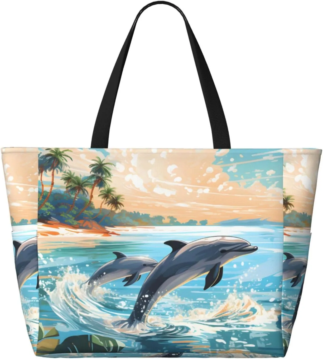 Waterproof Beach Bag for Women Sandproof Beach Tote Bag Large Capacity Swim Pool Bag Foldable Travel Duffel Bags