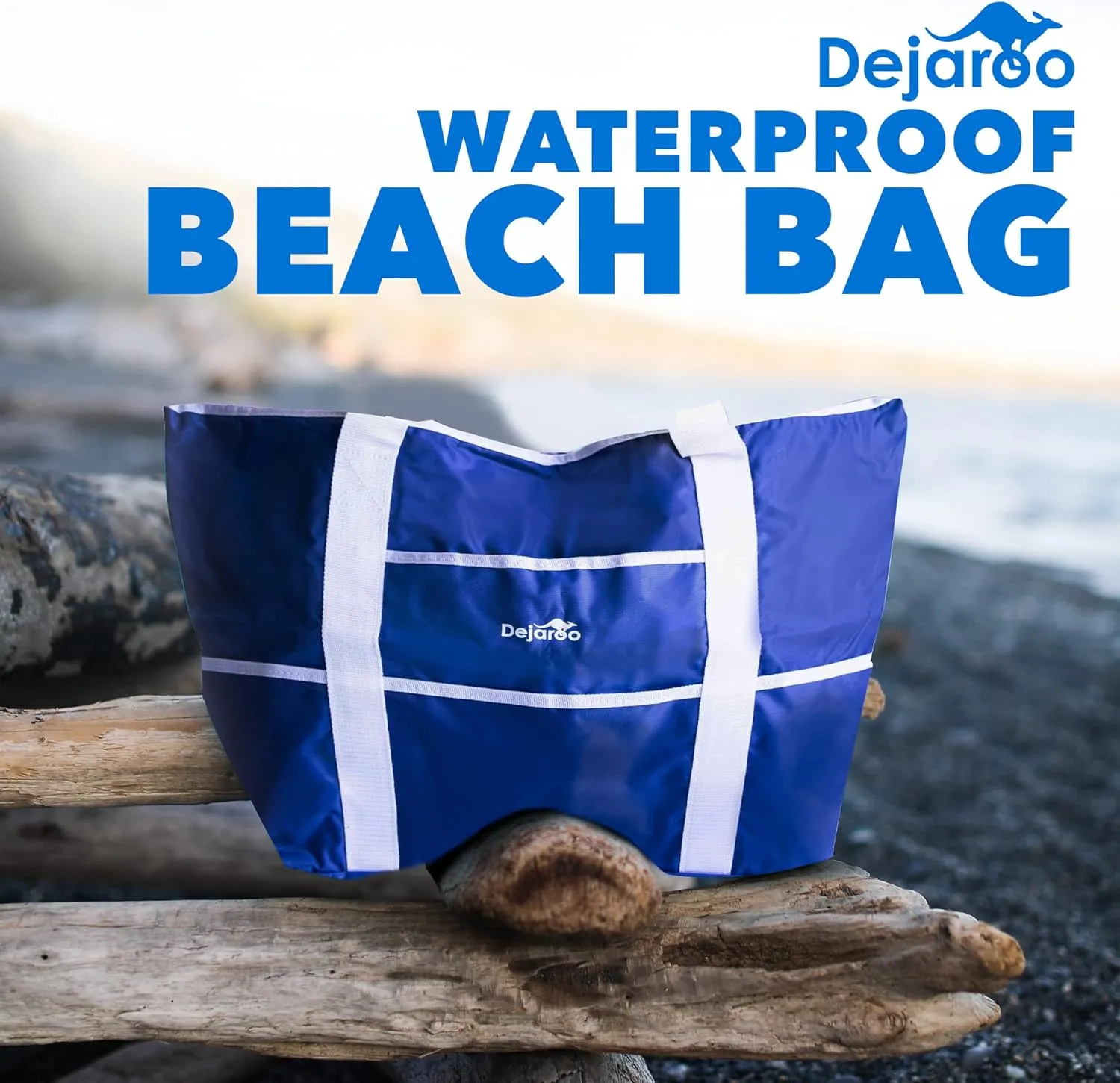 Waterproof Beach Bag - Weekend Overnight Tote - Large and Lightweight