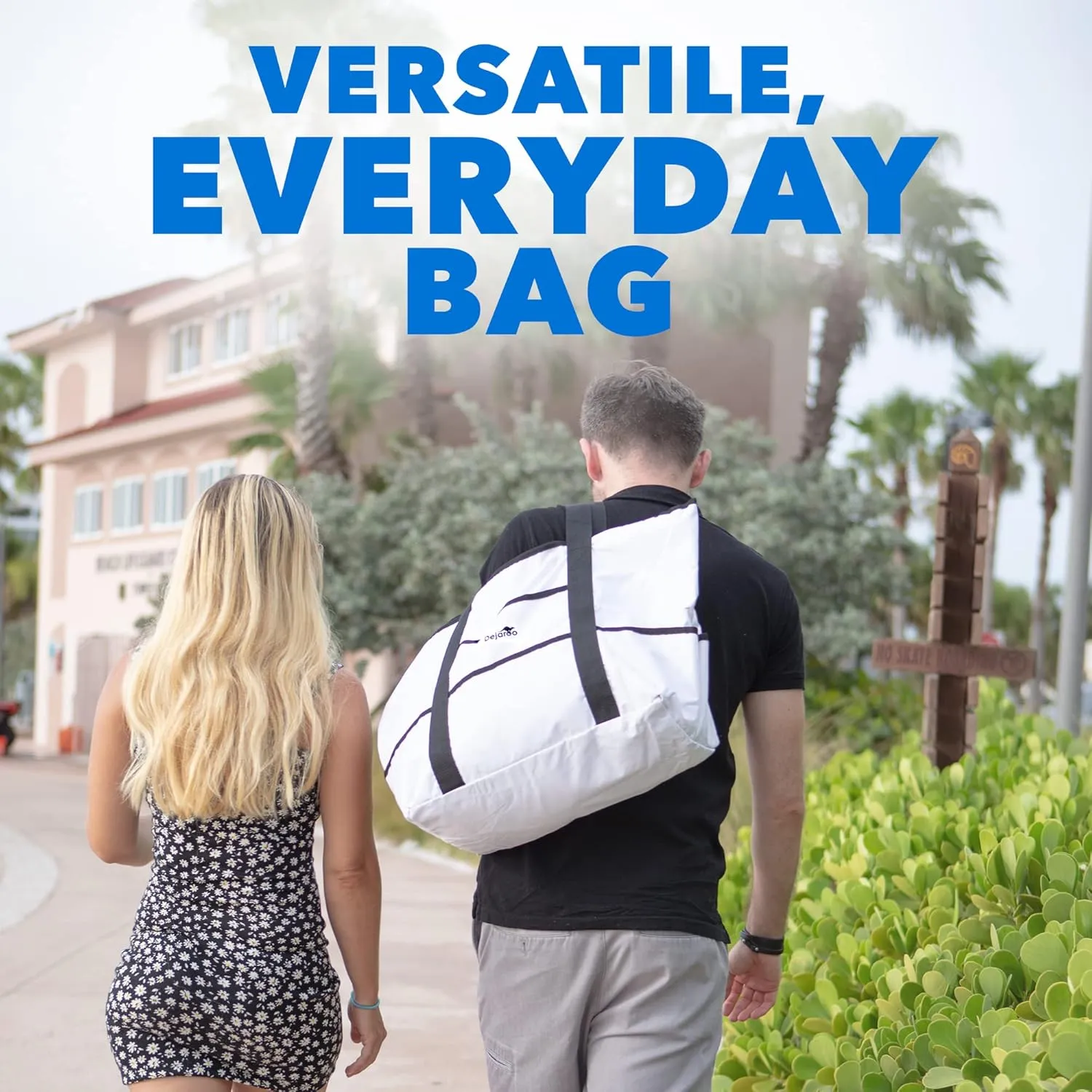 Waterproof Beach Bag - Weekend Overnight Tote - Large and Lightweight