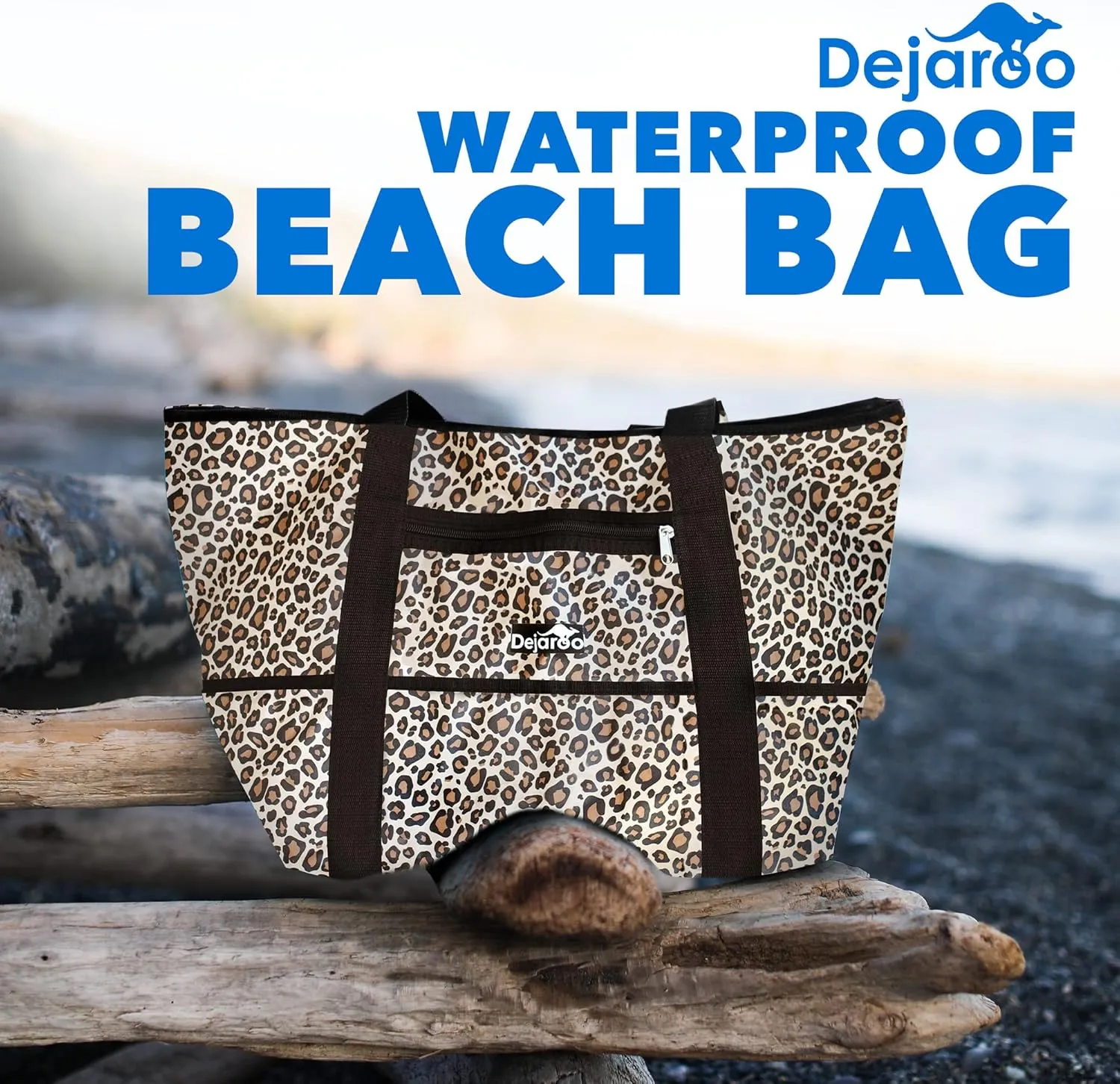 Waterproof Beach Bag - Weekend Overnight Tote - Large and Lightweight