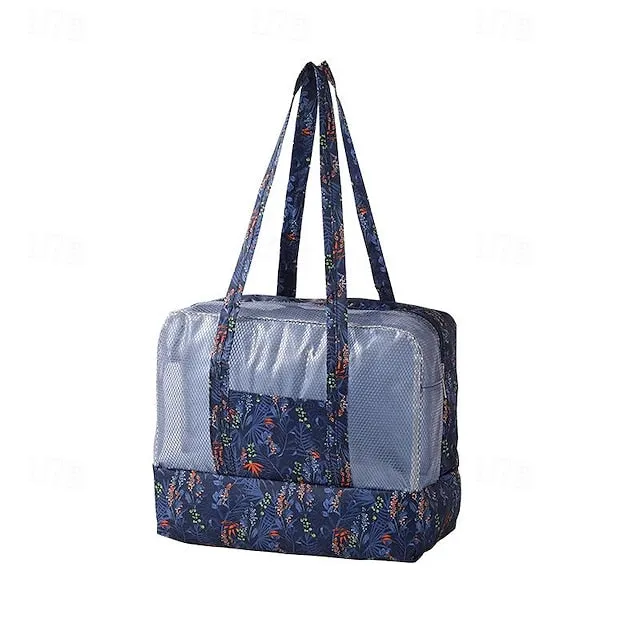 Waterproof Beach Swimming Gym Wet/Dry Separation Toiletry Bag, Shower Bath Clothing Bag for Dry and Wet Storage