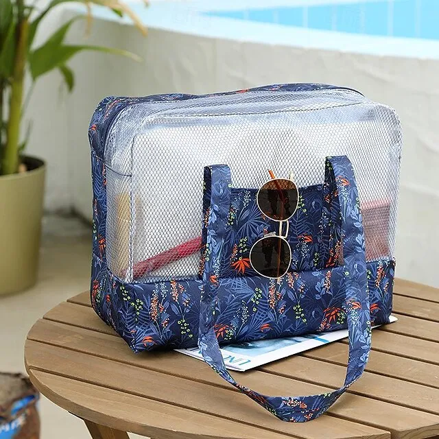 Waterproof Beach Swimming Gym Wet/Dry Separation Toiletry Bag, Shower Bath Clothing Bag for Dry and Wet Storage