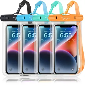 Waterproof Phone Pouch Bag - 7.5in Water Proof Cell Phone Case for Beach Travel Must Haves, Waterproof Phone Holder with Lanyard for iPhone 16 15 Pro Max Galaxy S24  S23 Pixel 8a, Cruise Essentials