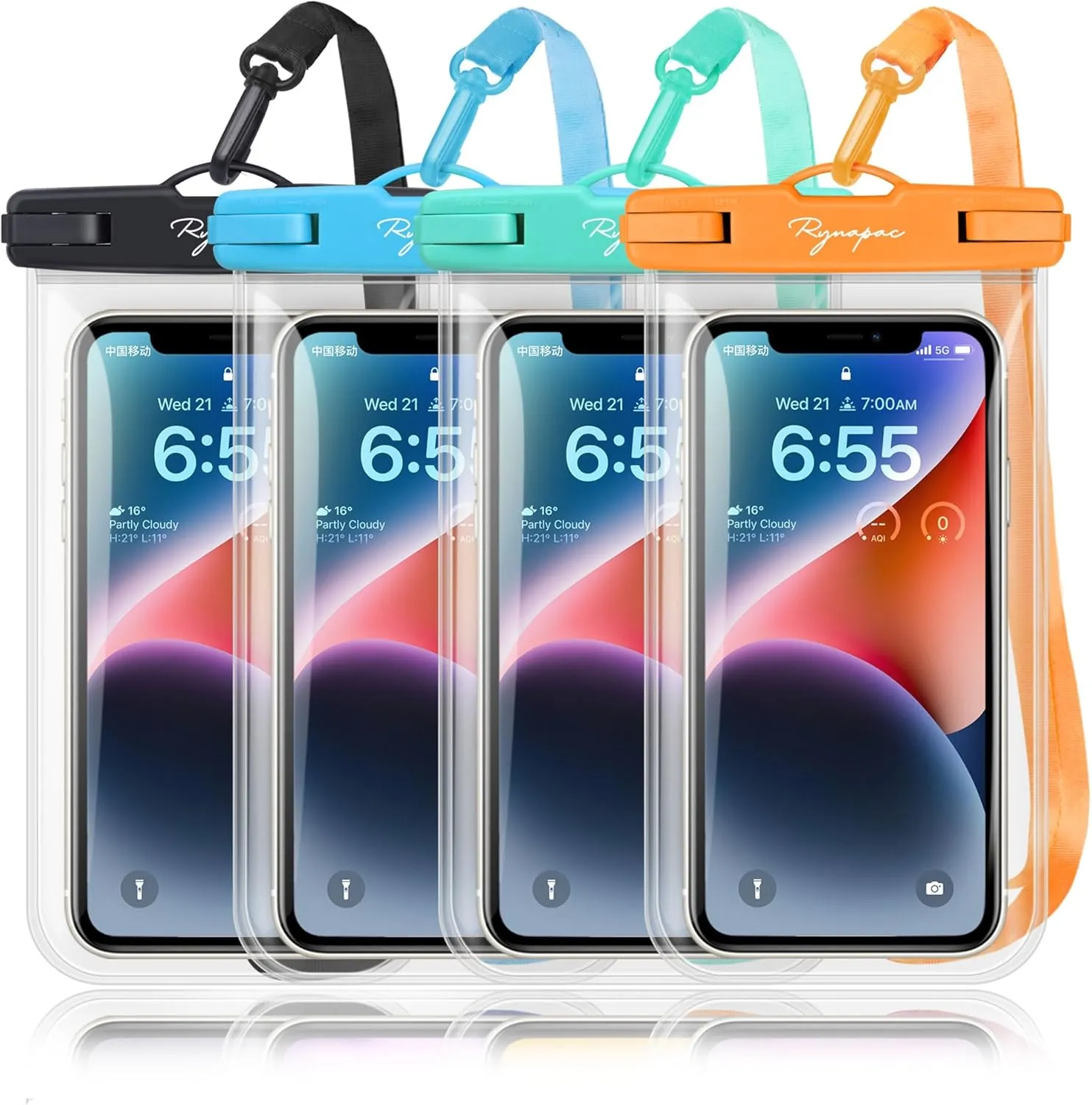 Waterproof Phone Pouch Bag - 7.5in Water Proof Cell Phone Case for Beach Travel Must Haves, Waterproof Phone Holder with Lanyard for iPhone 16 15 Pro Max Galaxy S24  S23 Pixel 8a, Cruise Essentials