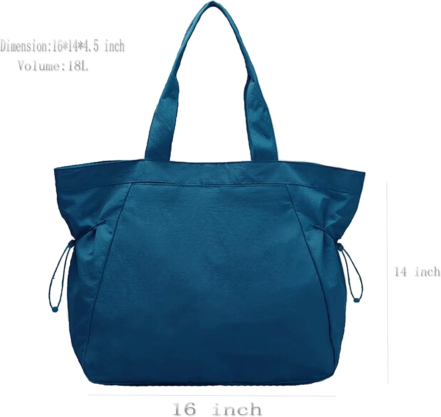 Waterproof Side-Cinch Shopper Bags Travel Tote Bags for women Shoulder Bag for Shopping Workout Beach 18L