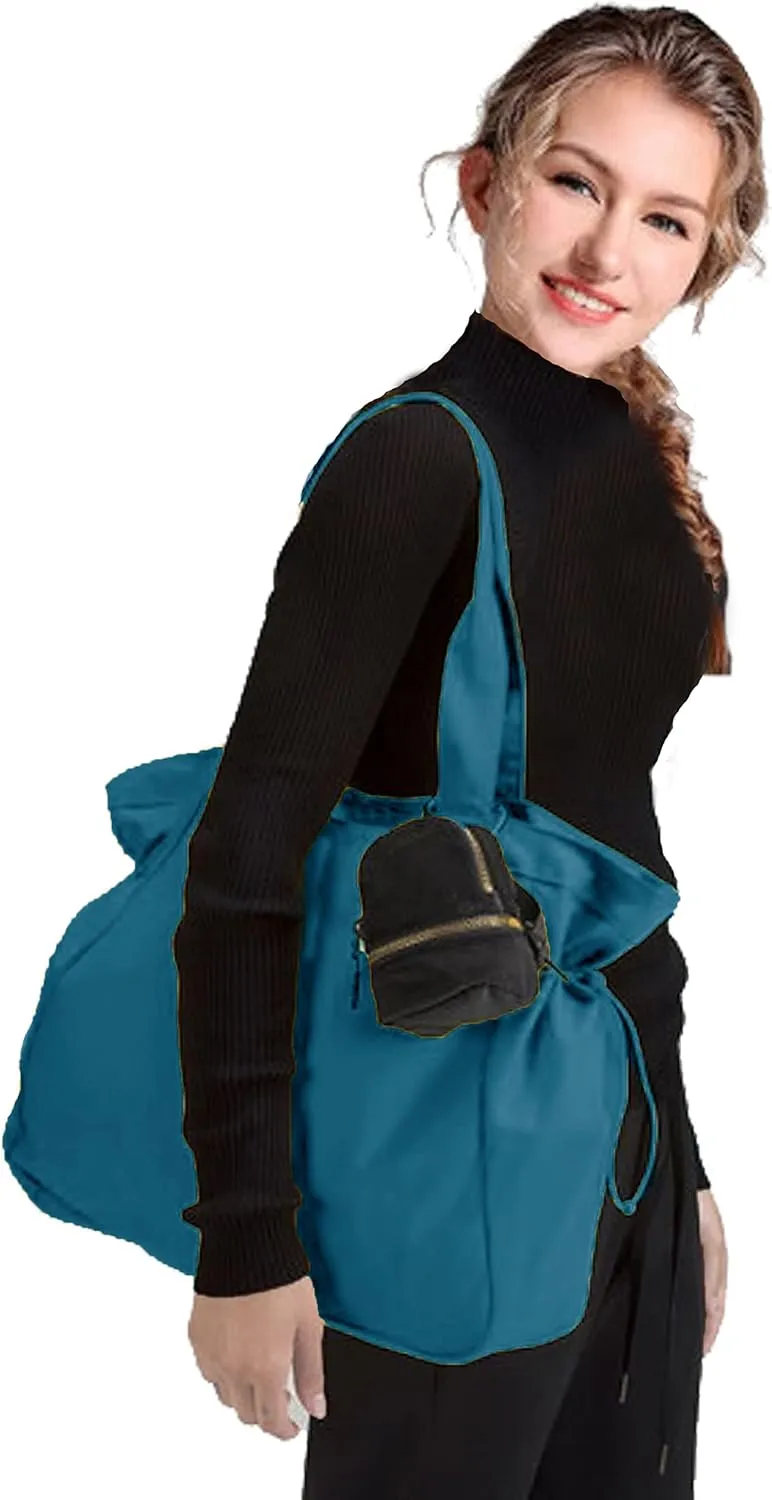 Waterproof Side-Cinch Shopper Bags Travel Tote Bags for women Shoulder Bag for Shopping Workout Beach 18L