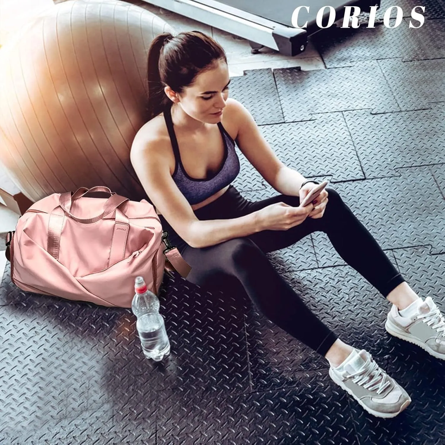 Weekend Shoulder Large Gym Tote Overnight Nylon Hospital Carry Travel Duffel for Women/Men Sport Duffel