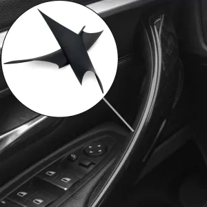 WEILEITE Interior Inner Inside Door Pull Sticky Handle Cover Fit for BMW 320,328,330,335,M3 F30/F31/F34/F80 3 Series 2012-2018 & 418,420,428,430,435,M4 F32/F33/F36/F82/F83 4 Series 2014-2017(Black)