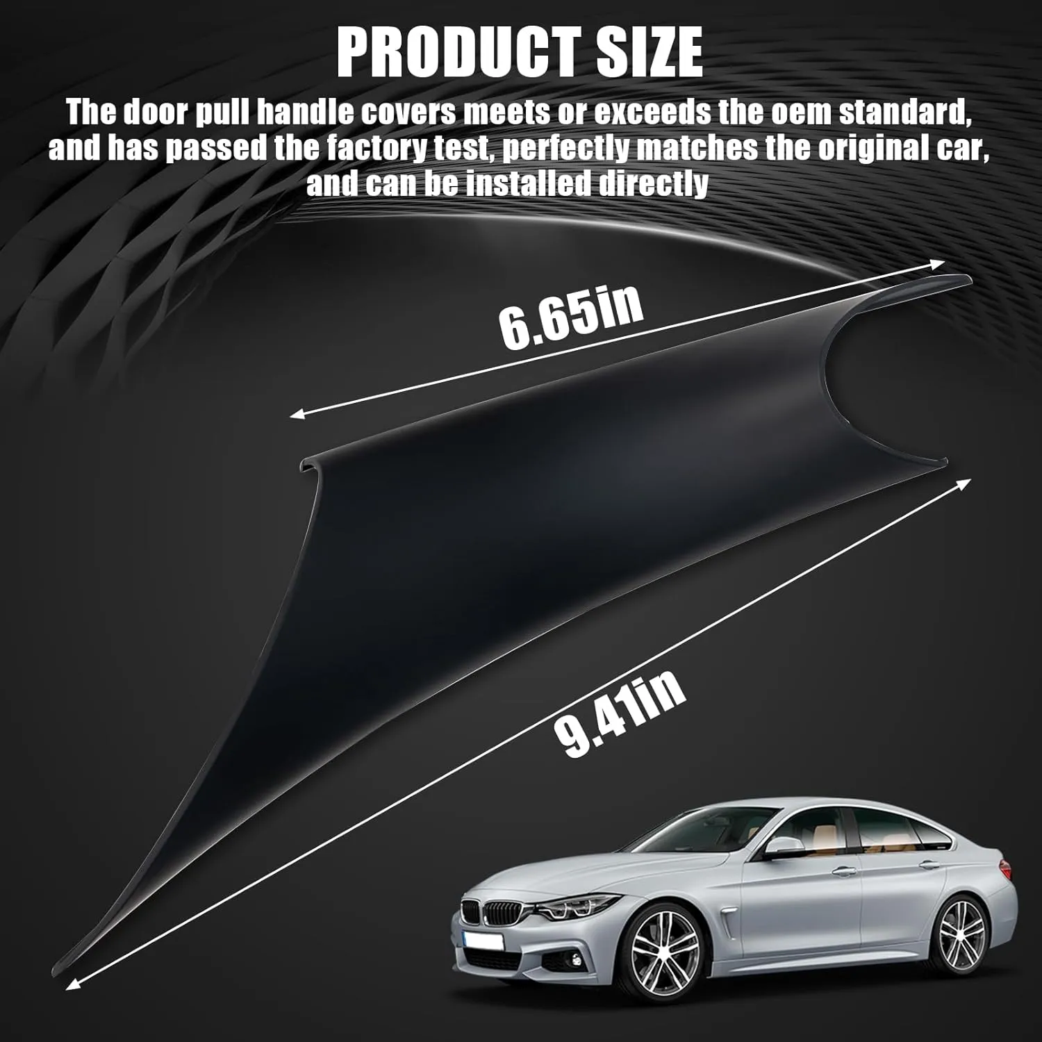 WEILEITE Interior Inner Inside Door Pull Sticky Handle Cover Fit for BMW 320,328,330,335,M3 F30/F31/F34/F80 3 Series 2012-2018 & 418,420,428,430,435,M4 F32/F33/F36/F82/F83 4 Series 2014-2017(Black)