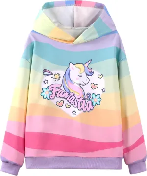 WELAKEN Unicorn Sweatshirts for Girls Toddler & Kids II Little Girl's Pullover Tops Sweaters & Hoodies