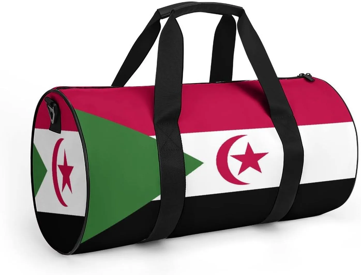 Western Sahara Flag Waterproof Gym Bag with Dry Wet Separation for Men Women Sports Travel Weekender