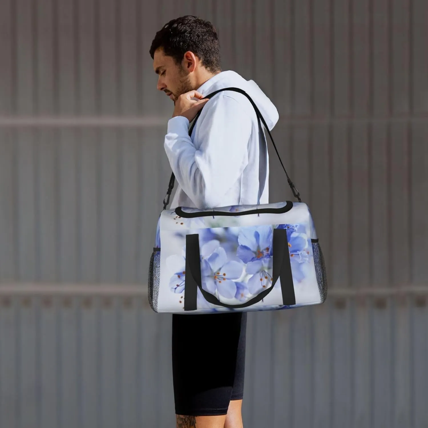 White Display Travel Duffel Bag Large Foldable Waterproof Overnight Bag For Beach Swim Bags Pool Sports Gym