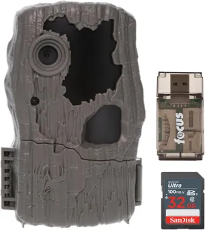Wildgame Innovations Spark 2.0 Combo Lightsout 18MP Trail Camera with 70-Feet Detection Range Bundle with 4-in-1 USB Card Reader with 480 MBPS Transfer Speed and Lightweight Design (Black) (2 Items)