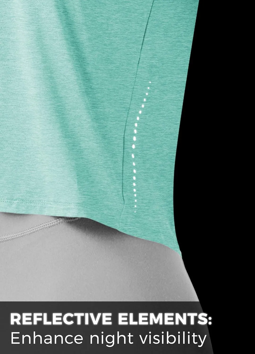 Willit Women's Workout Tops Athletic Shirts Cropped Short Sleeve Split Back Gym Breathable Quick Dry