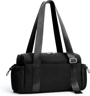 WLLWOO Small Gym Bag for Women with Wet Pocket, Mini Travel Duffle Tote Bag, Lightweight Workout Sports Bag for Dance Yoga Weekends