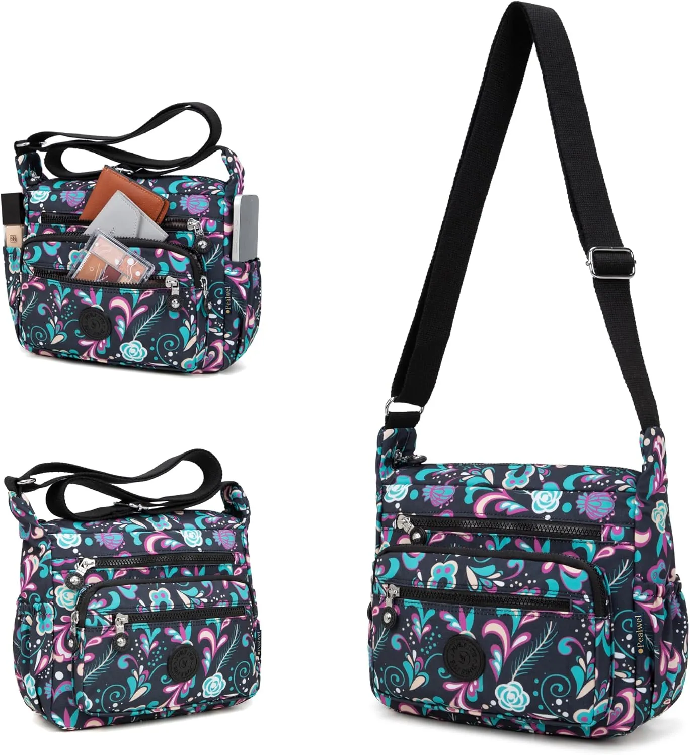 Women Shoulder Handbag Roomy Multiple Pockets Bag Ladies Crossbody Purse Tote Top Handle Satchel