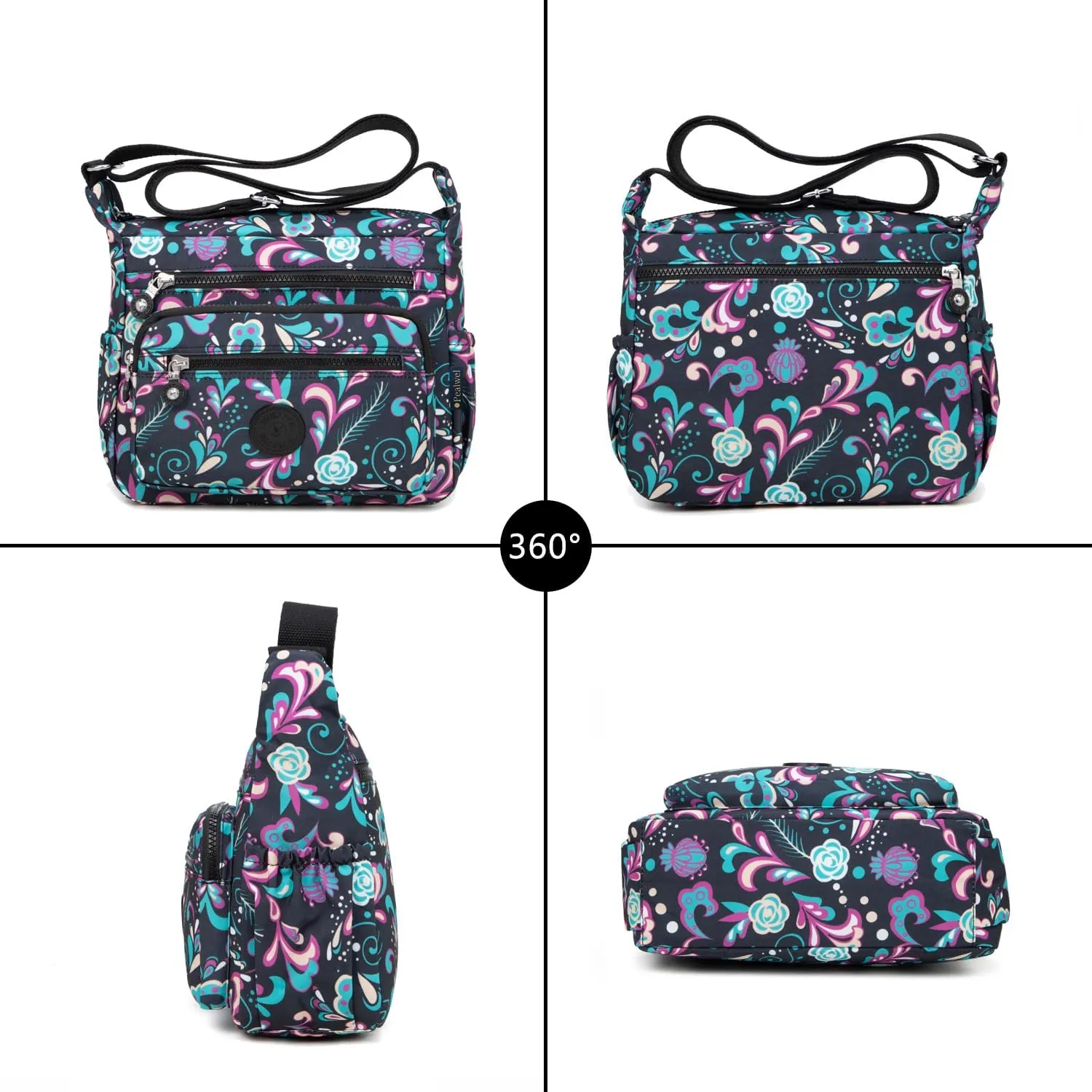 Women Shoulder Handbag Roomy Multiple Pockets Bag Ladies Crossbody Purse Tote Top Handle Satchel