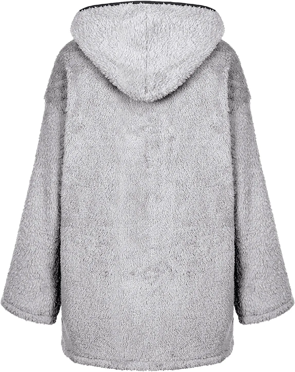 Women's 2023 Fuzzy Fleece Winter Coat Lapel Long Sleeve Teddy Bear Warm Jackets Faux Fur Outwear Sherpa Jacket Cardigan