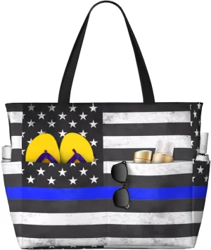 Women's Beach Travel Bags Large Waterproof Tote Bag with Pockets Sandproof Handbag for Beach Gym Vacation
