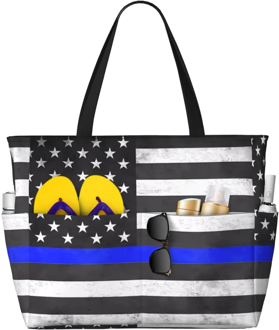 Women's Beach Travel Bags Large Waterproof Tote Bag with Pockets Sandproof Handbag for Beach Gym Vacation