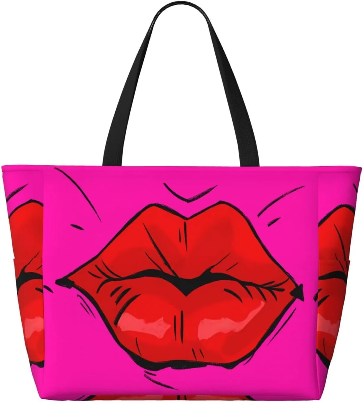 Women's Beach Travel Bags Large Waterproof Tote Bag with Pockets Sandproof Handbag for Beach Gym Vacation