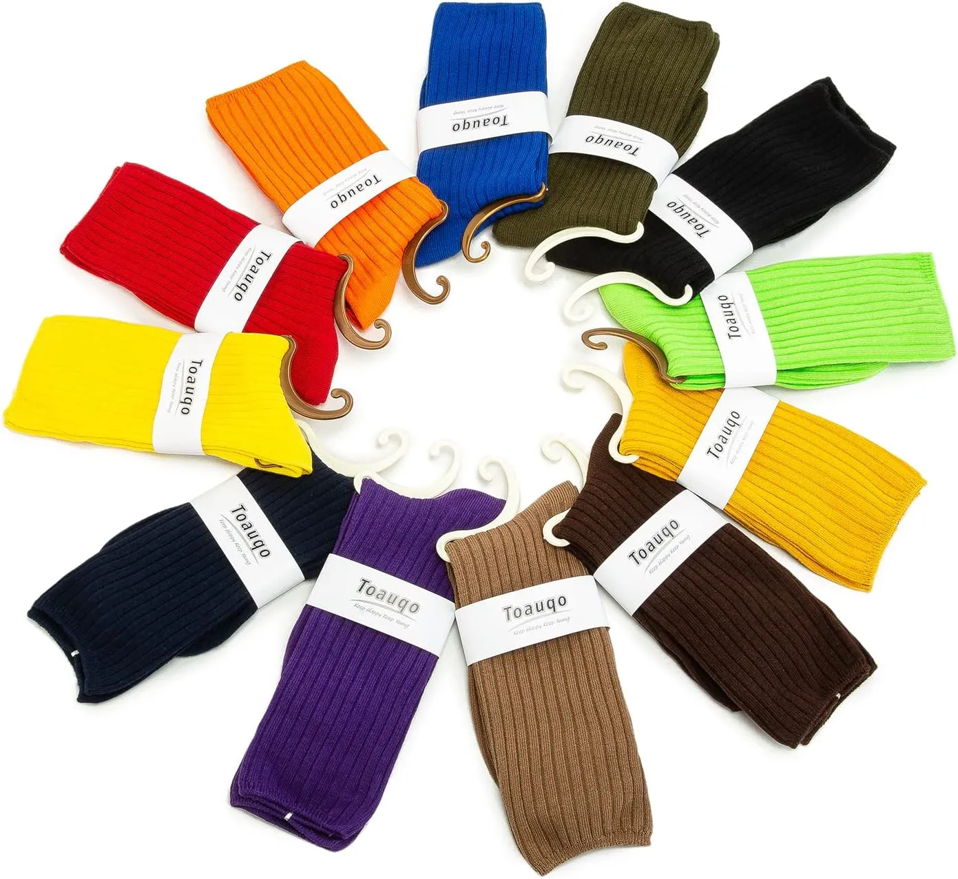Women's Casual Cotton Crew Sock 3-Pack Basic Pure Color Soft Comfort Socks
