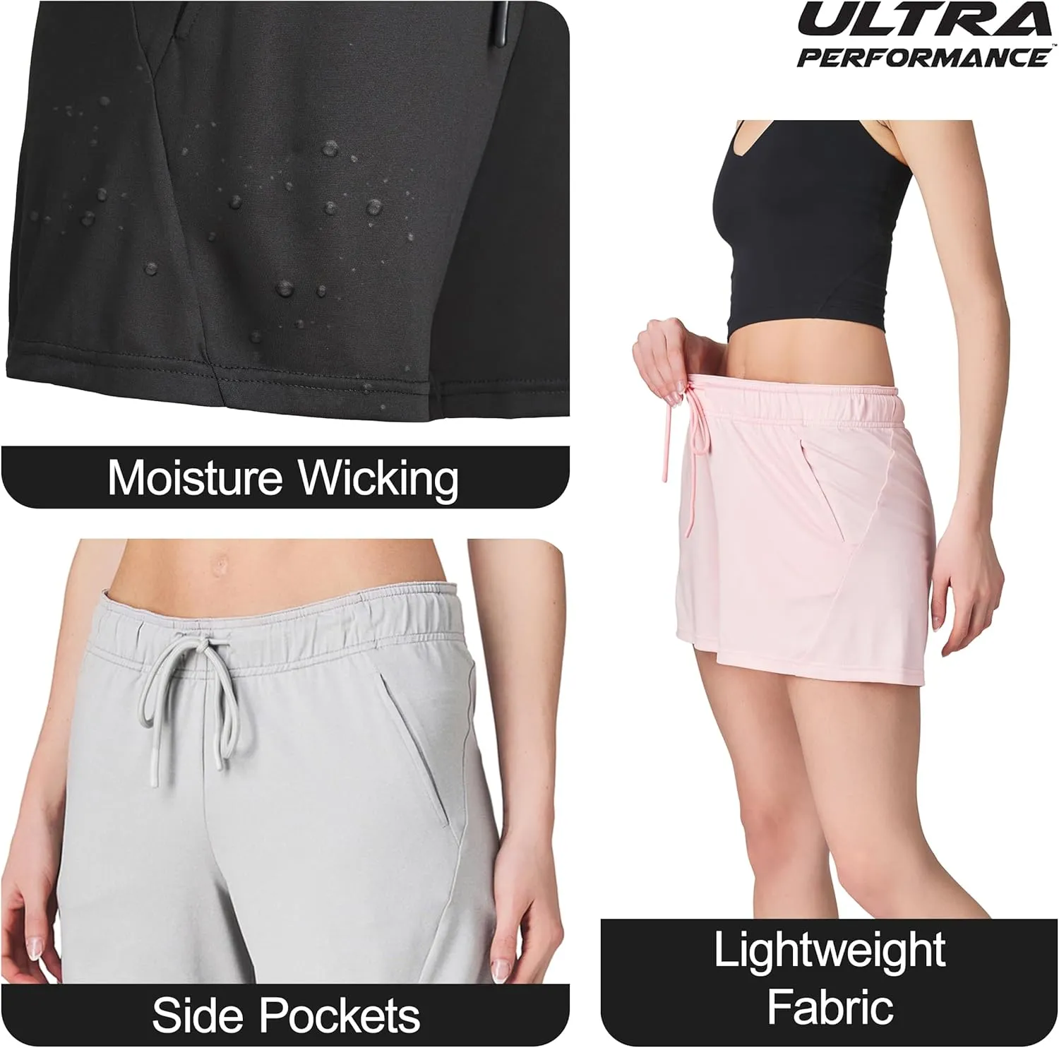 Womens Dry Fit Athletic Running Shorts 3 Pack Women's Workout Gym Short's, Casual Lounge Beach Short for Women