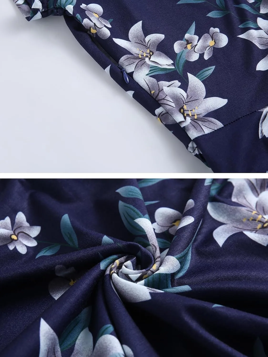 Women's Elegant Vintage Summer Sweetheart Neck Short Sleeve Casual Work Party Business A-Line Dress 163